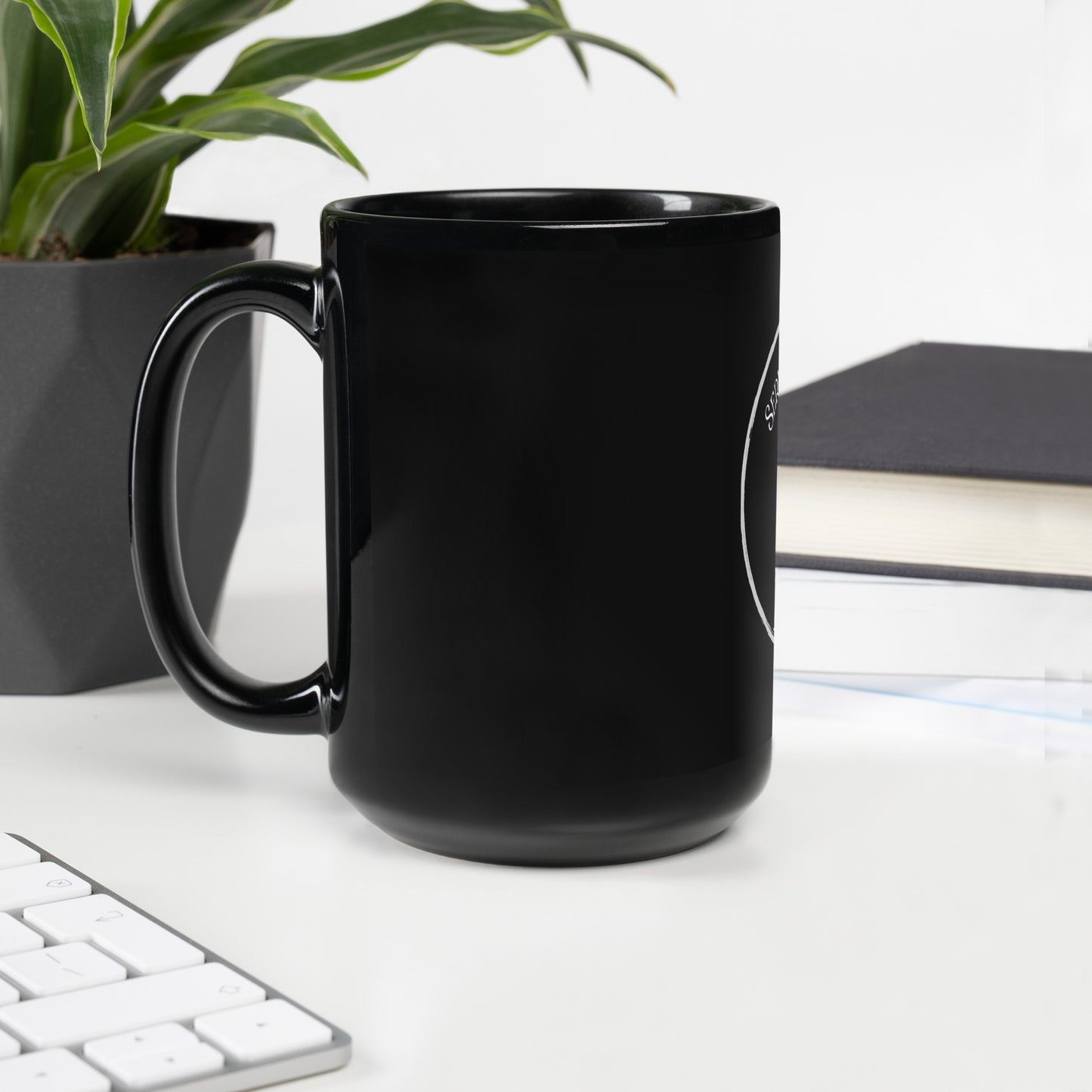 Service Greater Than Self  Black Glossy Mug