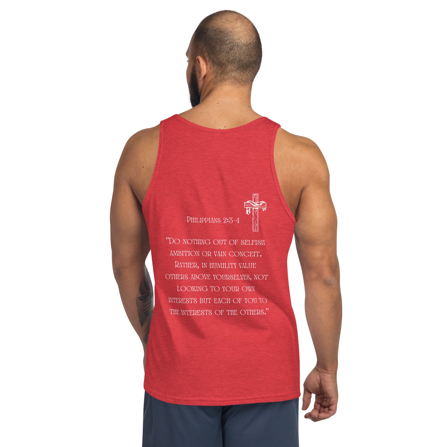 Service Greater Than Self, Phil 2:3-4, Men's Tank Top