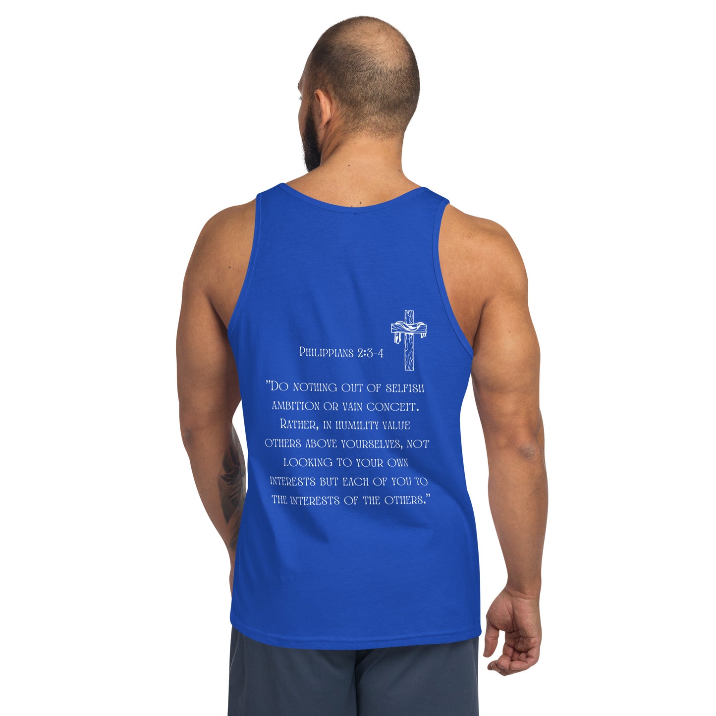 Service Greater Than Self, Phil 2:3-4, Men's Tank Top