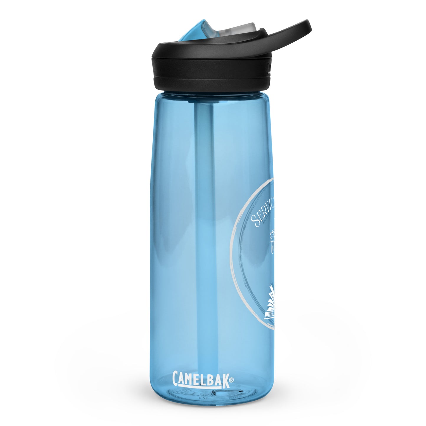 Service Greater Than Self Sports Water Bottle, Various Colors w/ White Lettering