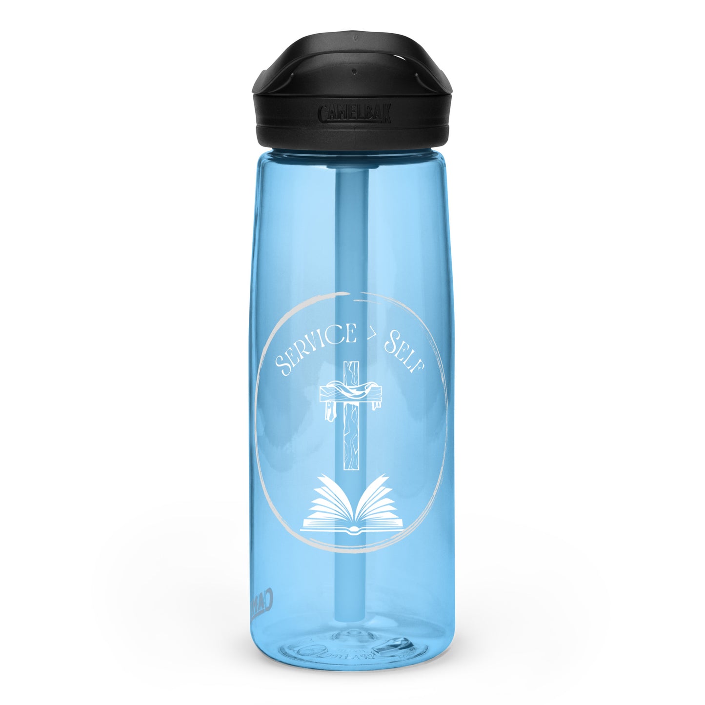 Service Greater Than Self Sports Water Bottle, Various Colors w/ White Lettering