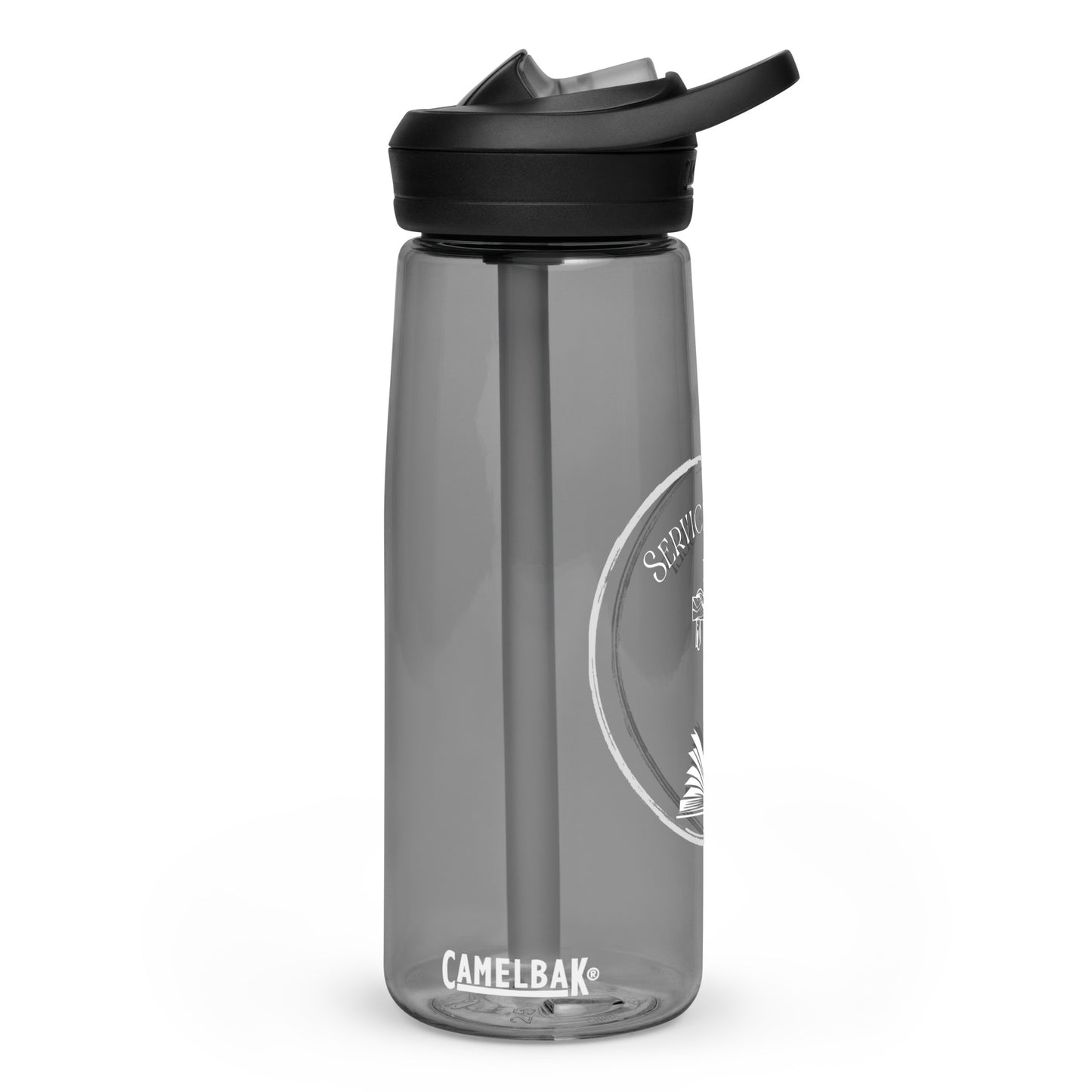 Service Greater Than Self Sports Water Bottle, Various Colors w/ White Lettering