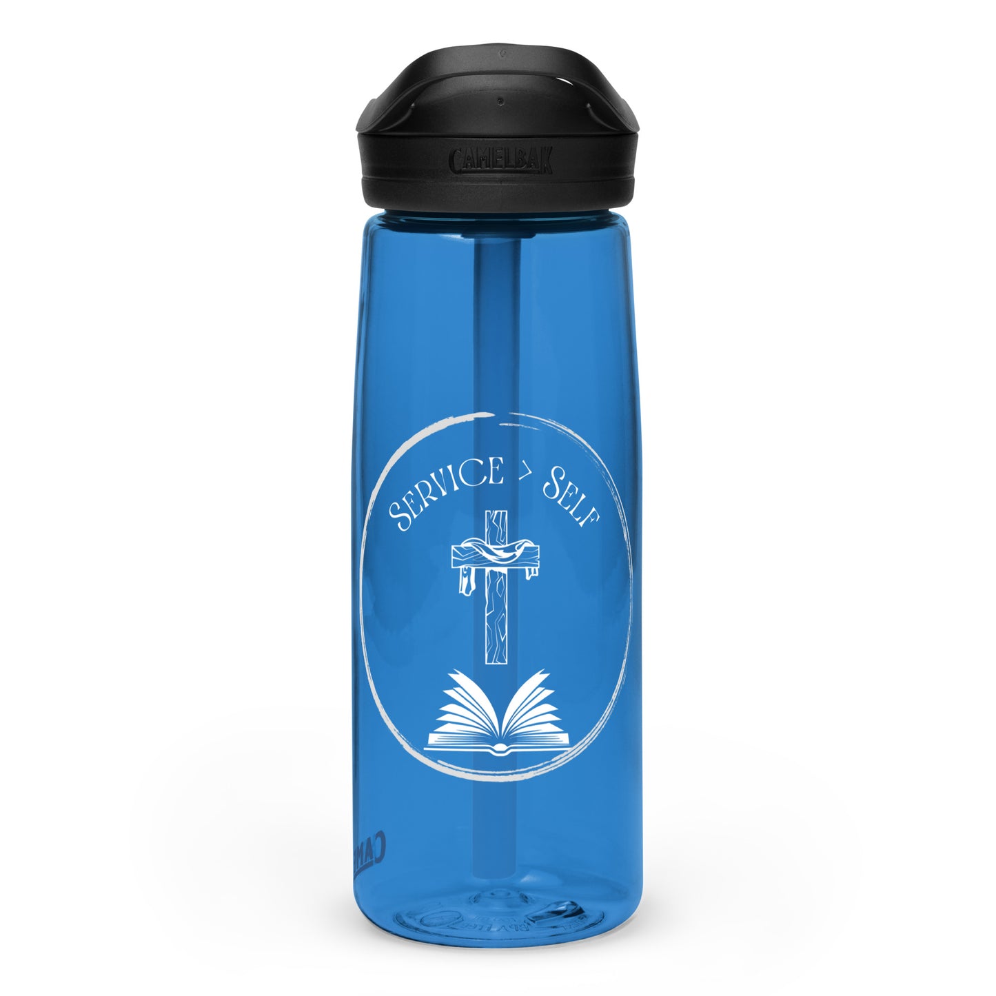 Service Greater Than Self Sports Water Bottle, Various Colors w/ White Lettering