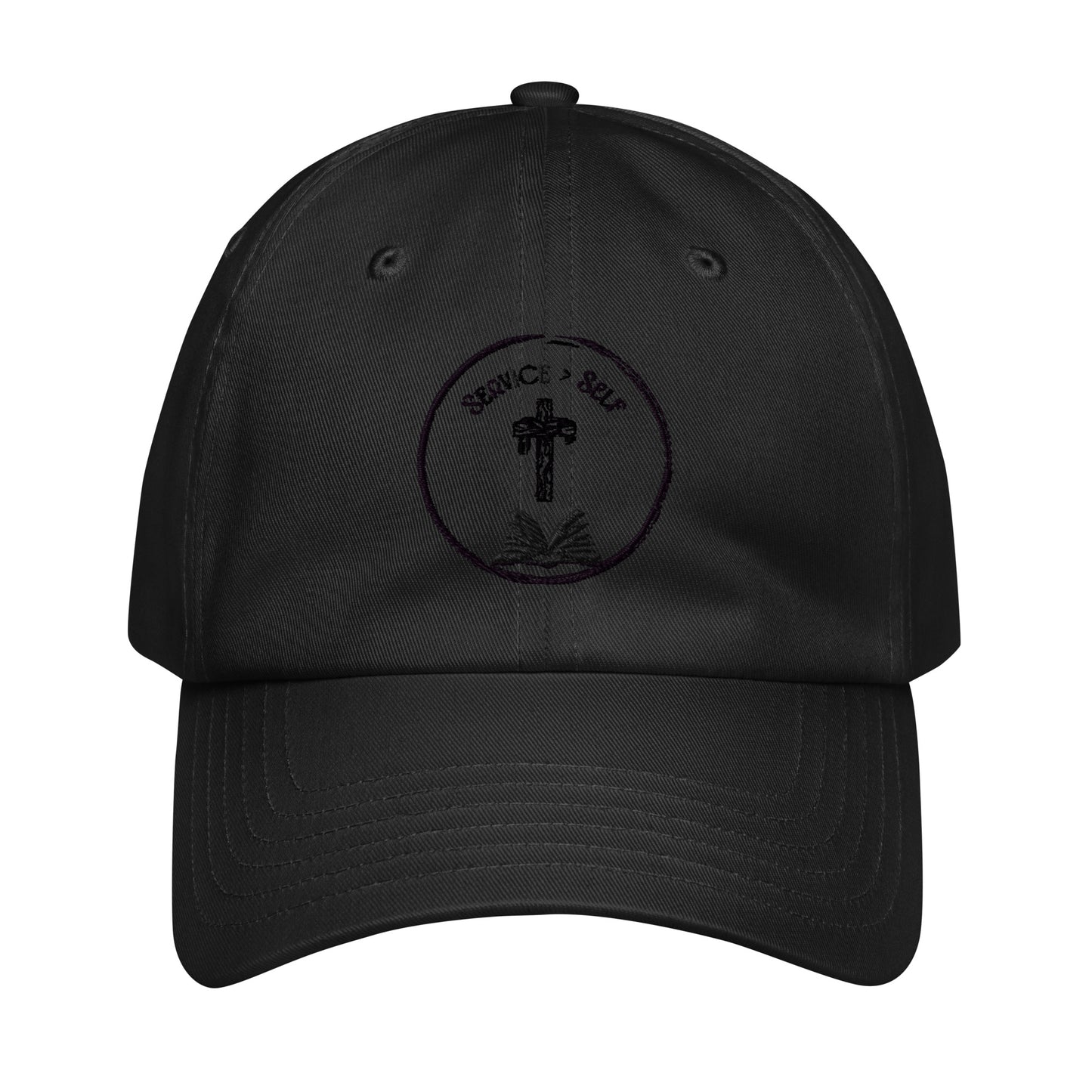 Service Greater Than Self Under Armour® Black or White Dad Hat with Black Lettering