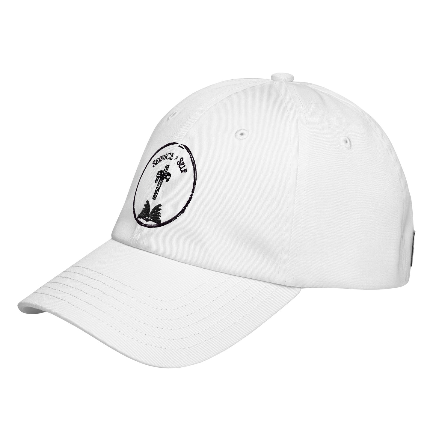 Service Greater Than Self Under Armour® Black or White Dad Hat with Black Lettering