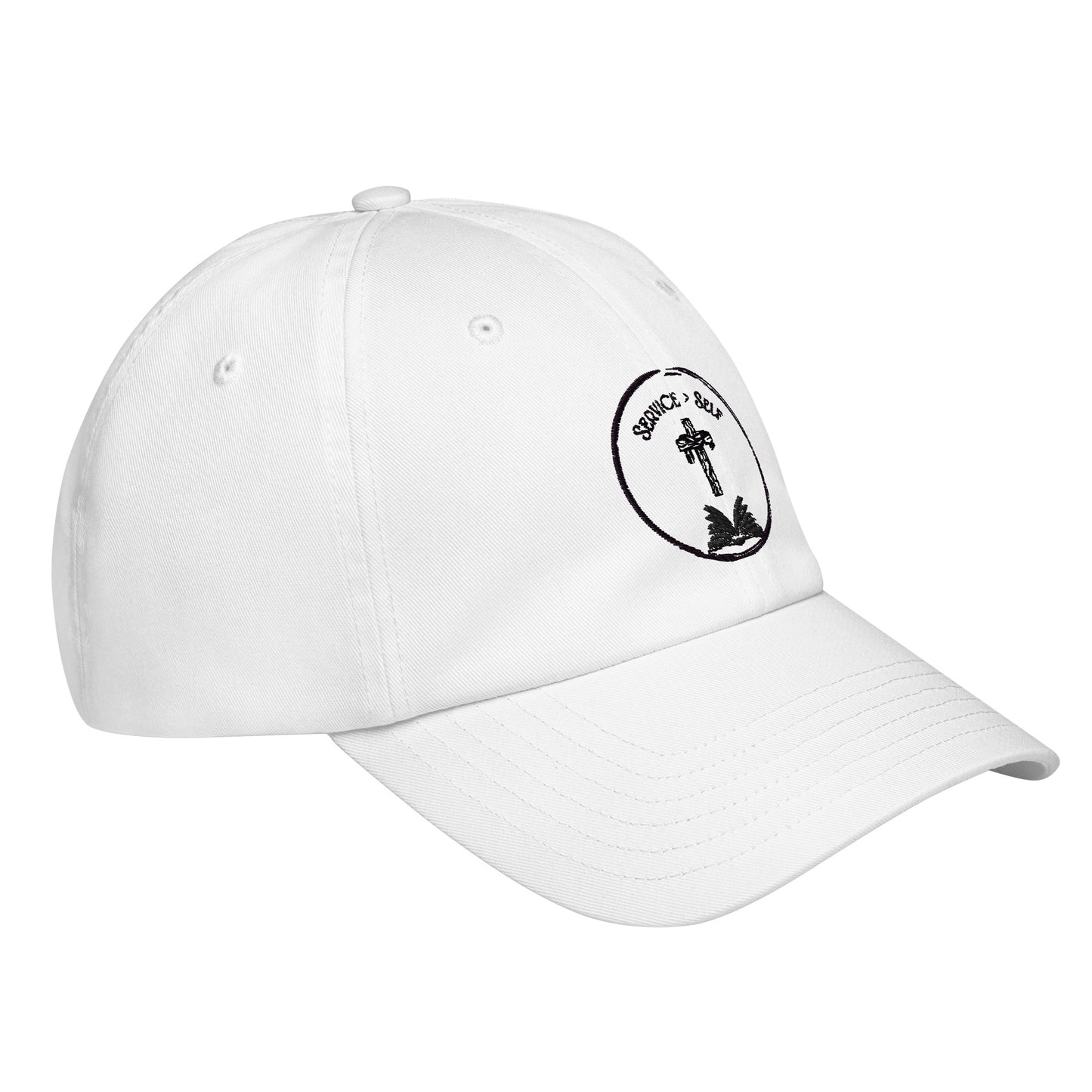 Service Greater Than Self Under Armour® Black or White Dad Hat with Black Lettering