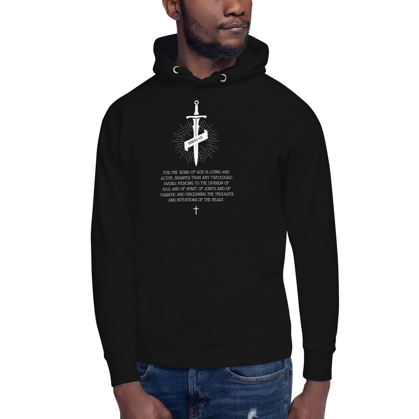 Hebrews 4:12, Sword Image, Unisex Hoodie, Various Colors