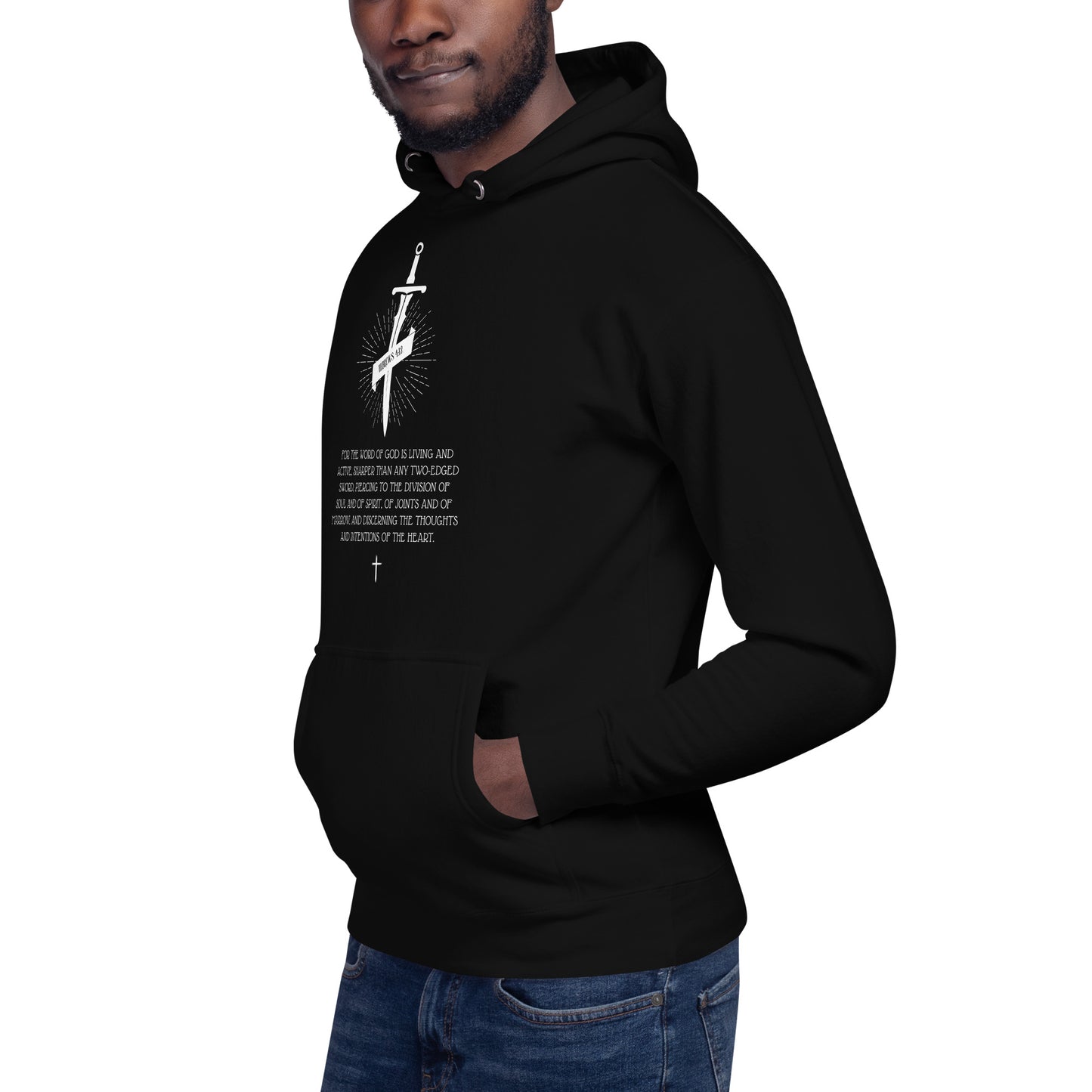 Hebrews 4:12, Sword Image, Unisex Hoodie, Various Colors