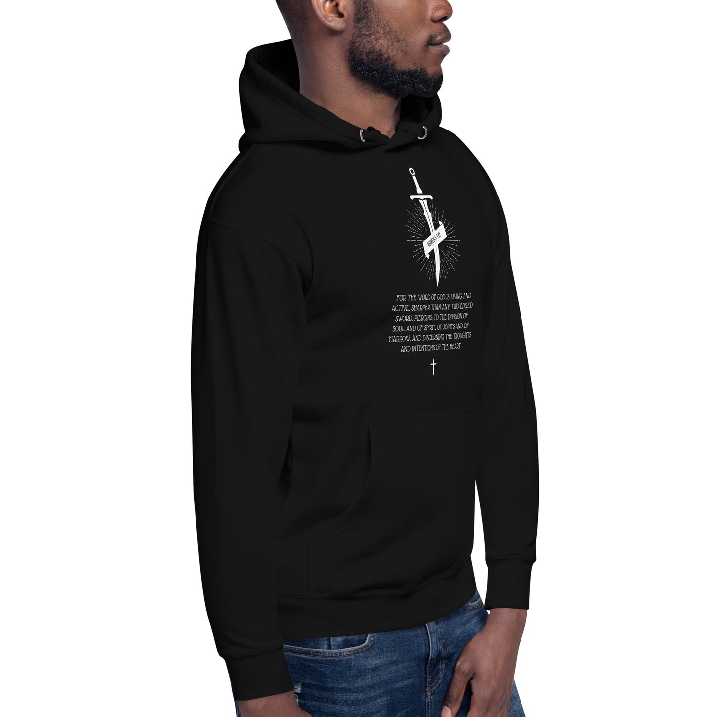 Hebrews 4:12, Sword Image, Unisex Hoodie, Various Colors