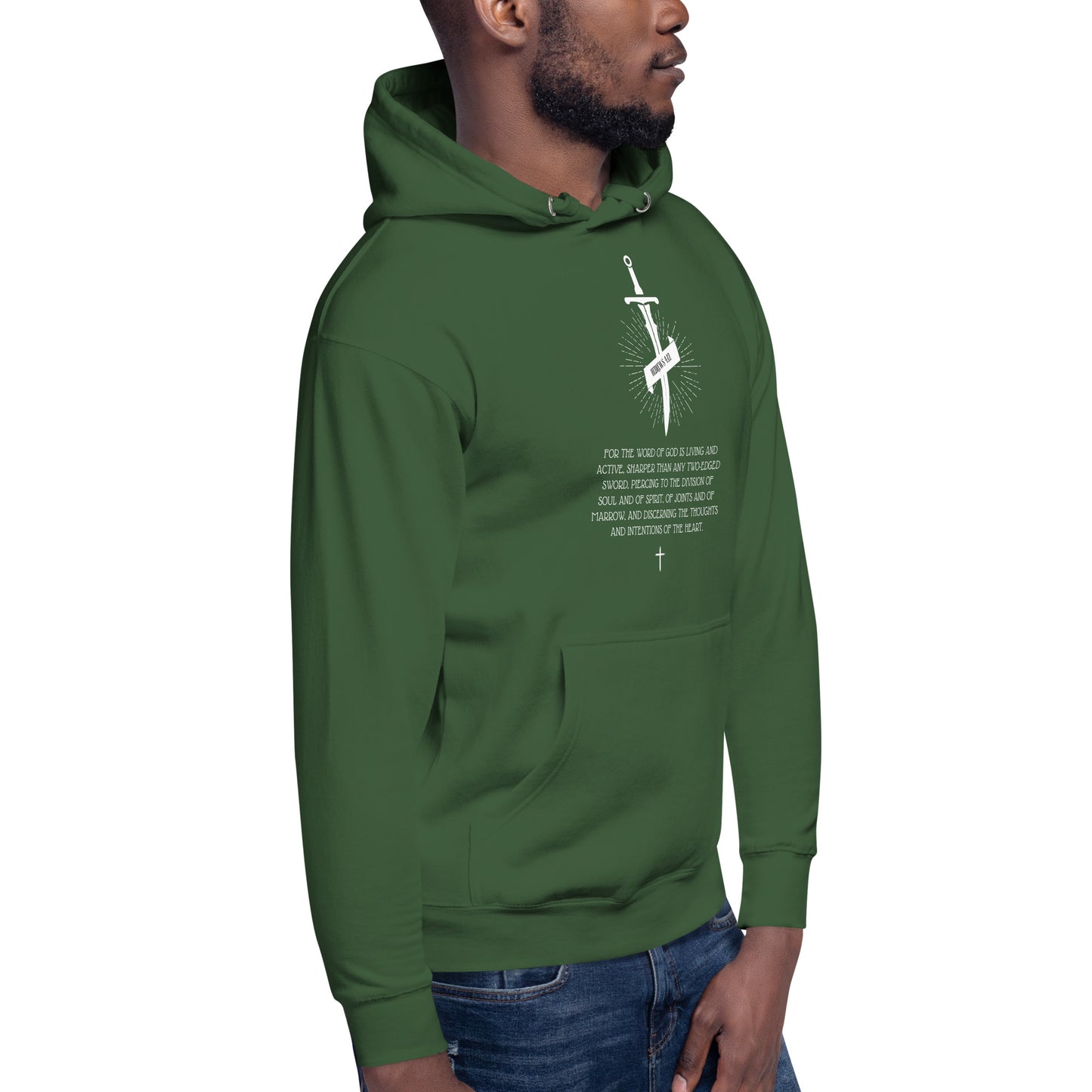 Hebrews 4:12, Sword Image, Unisex Hoodie, Various Colors