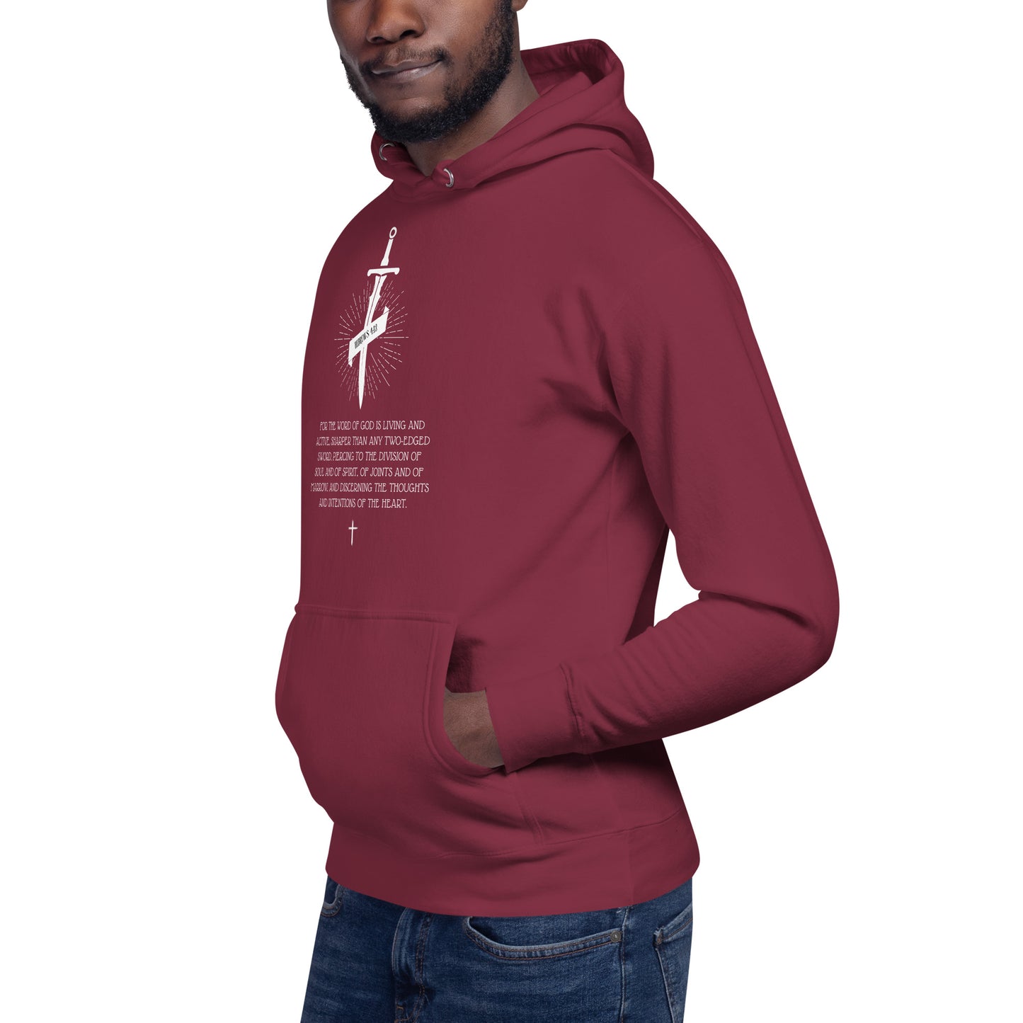 Hebrews 4:12, Sword Image, Unisex Hoodie, Various Colors