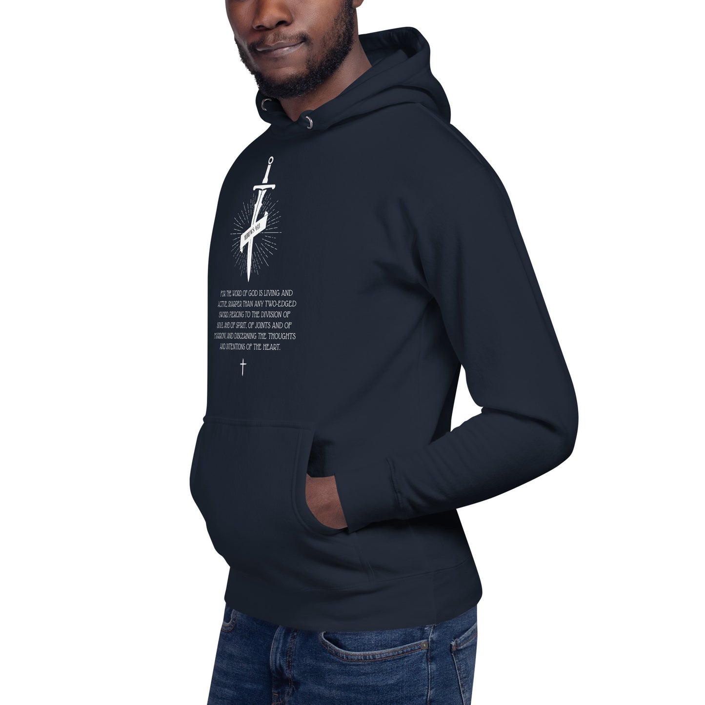 Hebrews 4:12, Sword Image, Unisex Hoodie, Various Colors