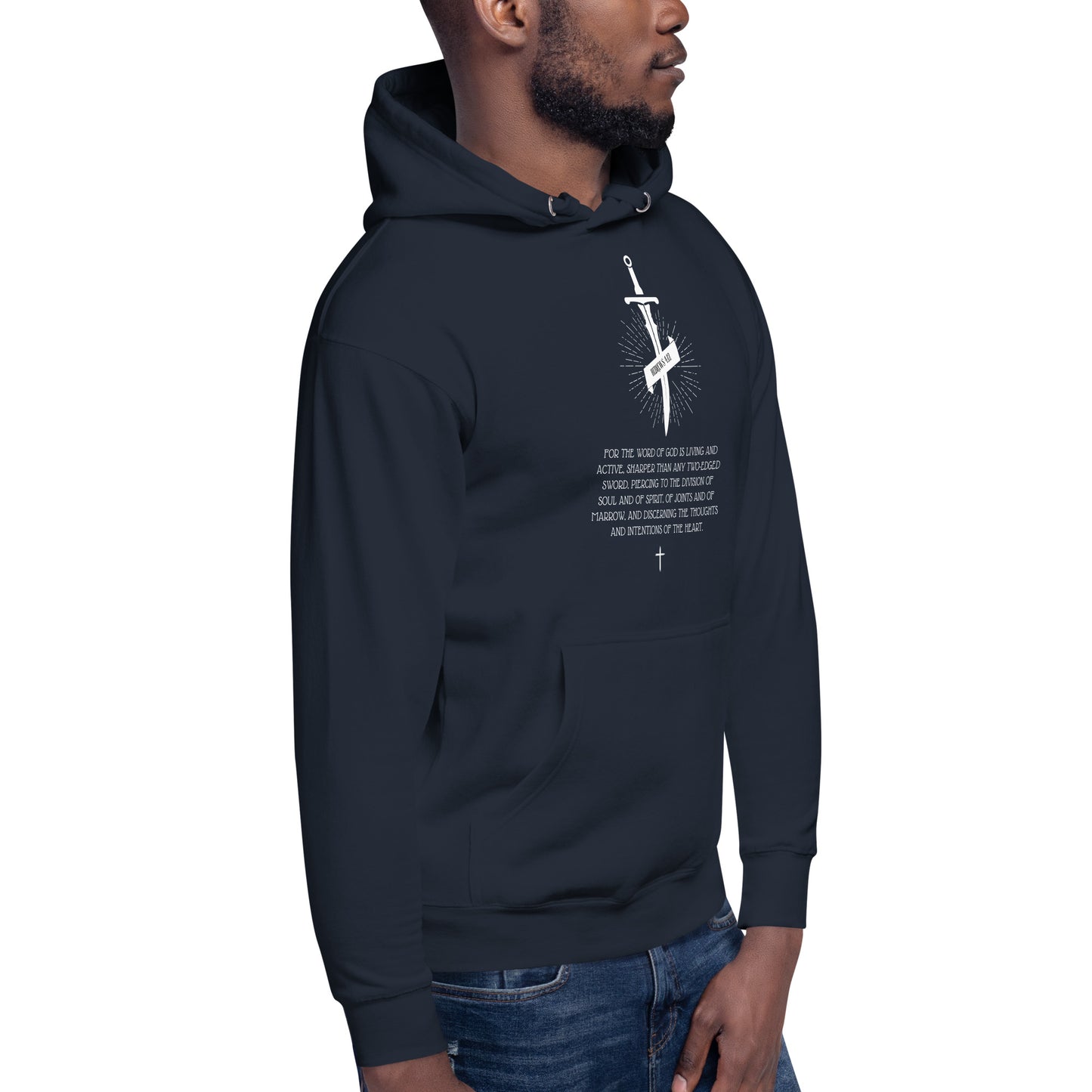 Hebrews 4:12, Sword Image, Unisex Hoodie, Various Colors