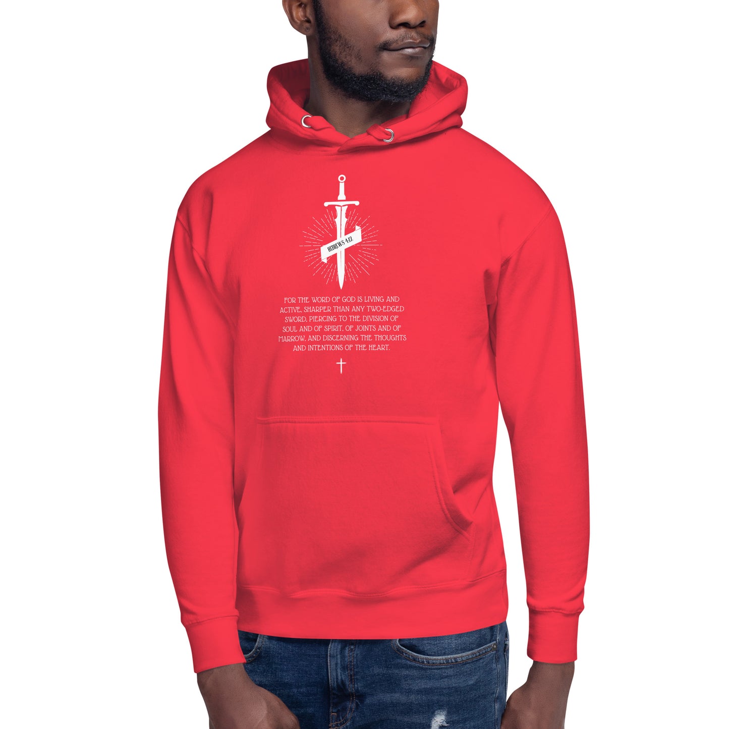 Hebrews 4:12, Sword Image, Unisex Hoodie, Various Colors