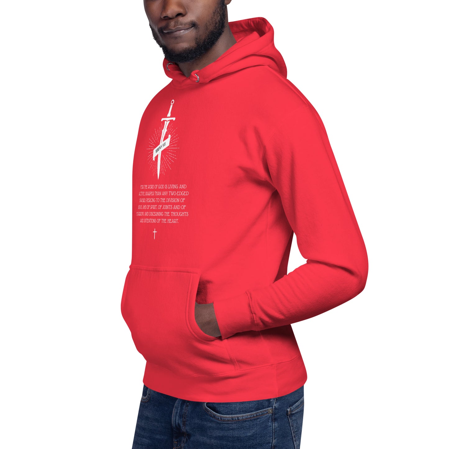 Hebrews 4:12, Sword Image, Unisex Hoodie, Various Colors