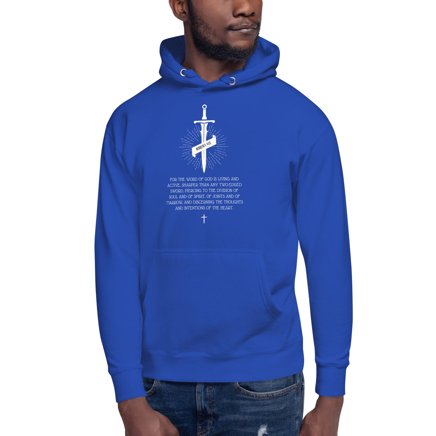 Hebrews 4:12, Sword Image, Unisex Hoodie, Various Colors